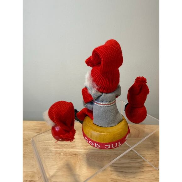 Lot of 3 Ljungstroms Of Sweden Tomte Wooden Figures God Jul JL - Picture 4 of 10